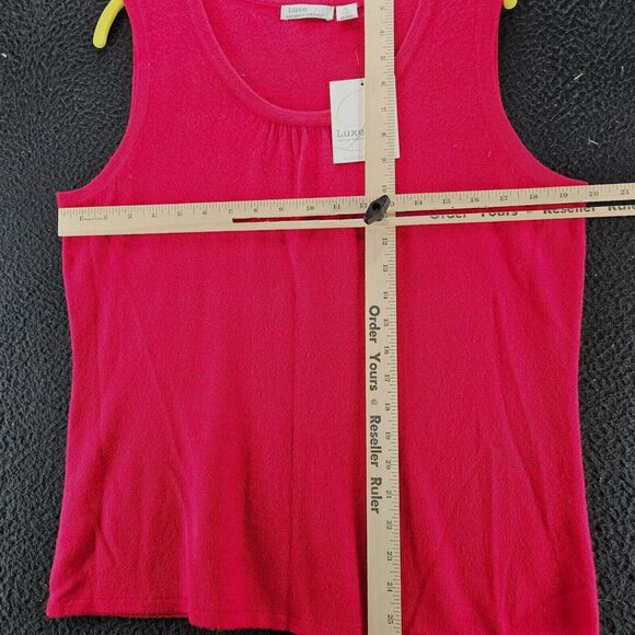 NWT Luxe 360 Womens Tank Top Red Size XL 100% Acrylic Pullover Sleeveless - Picture 3 of 12